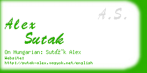 alex sutak business card